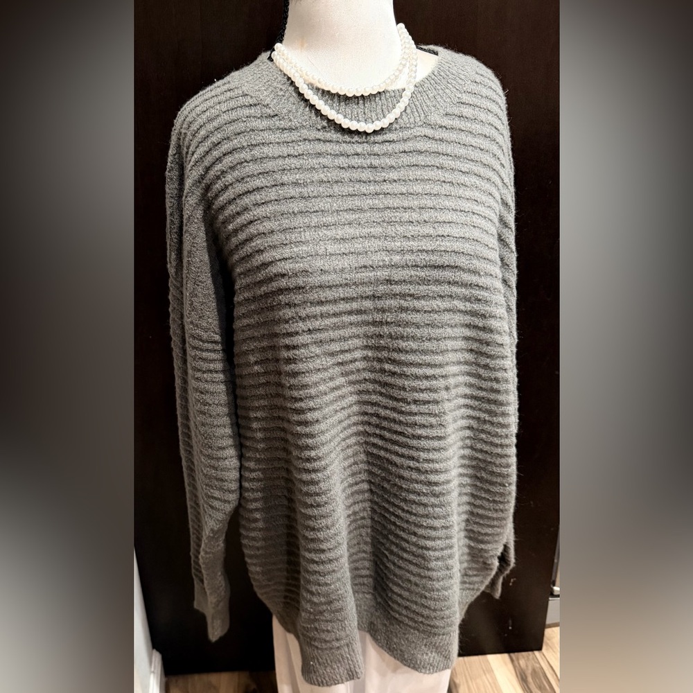 Everly Heather Gray Ribbed Turtleneck Sweater